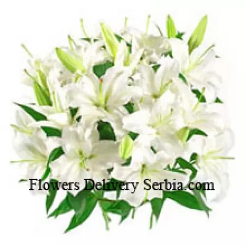 Bunch Of White Colored Lilies