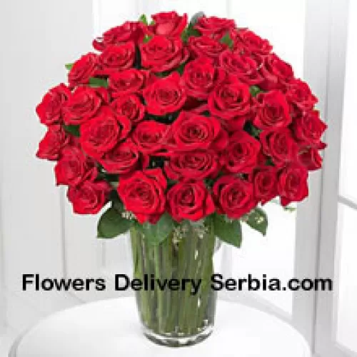 51 Red Roses In A Vase
